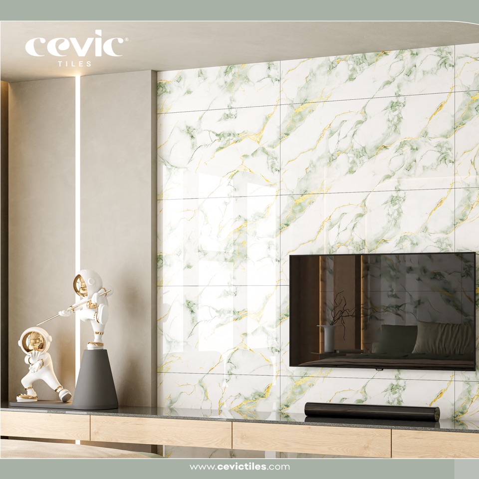 Kama Olive porcelain tile view 2 — Cevic India